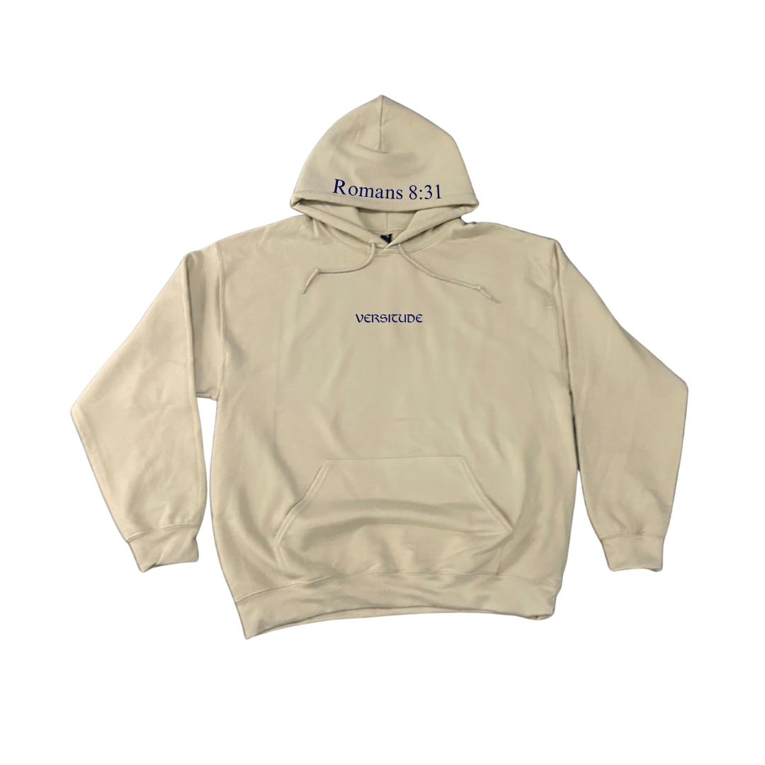 Romans 8:31 Sand Hoodie