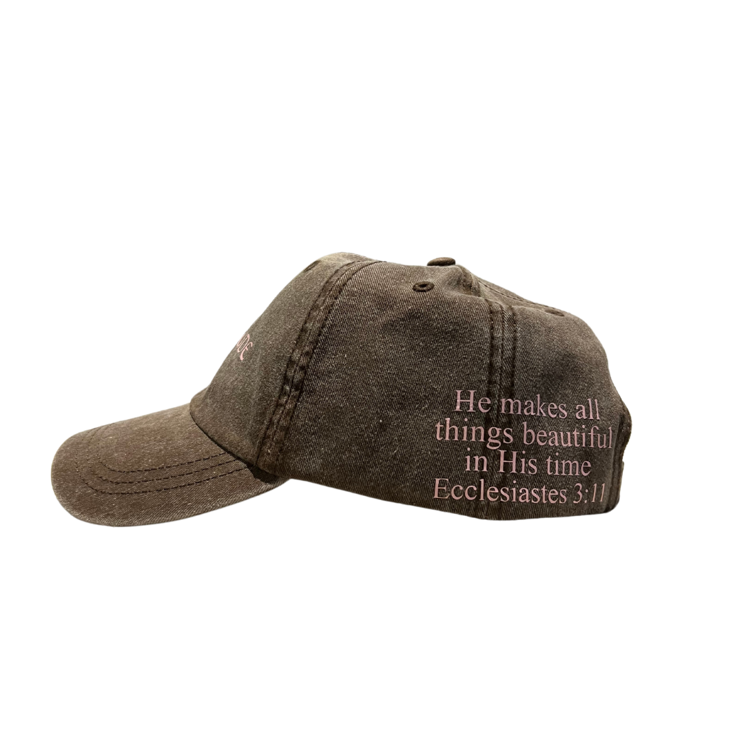 Ecclesiastes 3:11 Brown Light-Wash Cap