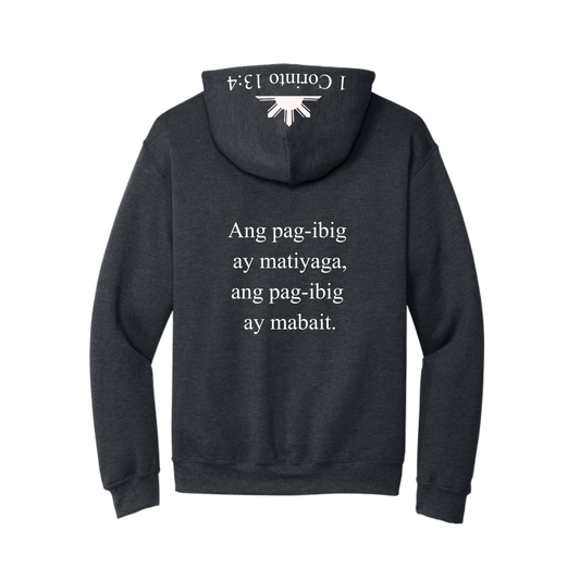 Tagalog Grey Woof x Versitude 1 Corinto 13:4 Hoodie