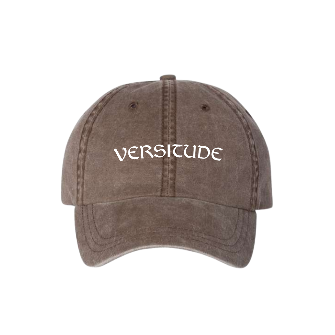 Romans 8:31 Brown Light-Wash Cap