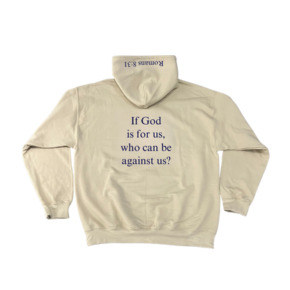 Romans 8:31 Sand Hoodie