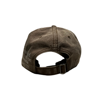 Luke 1:37 Brown Light-Wash Cap