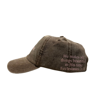 Ecclesiastes 3:11 Brown Light-Wash Cap