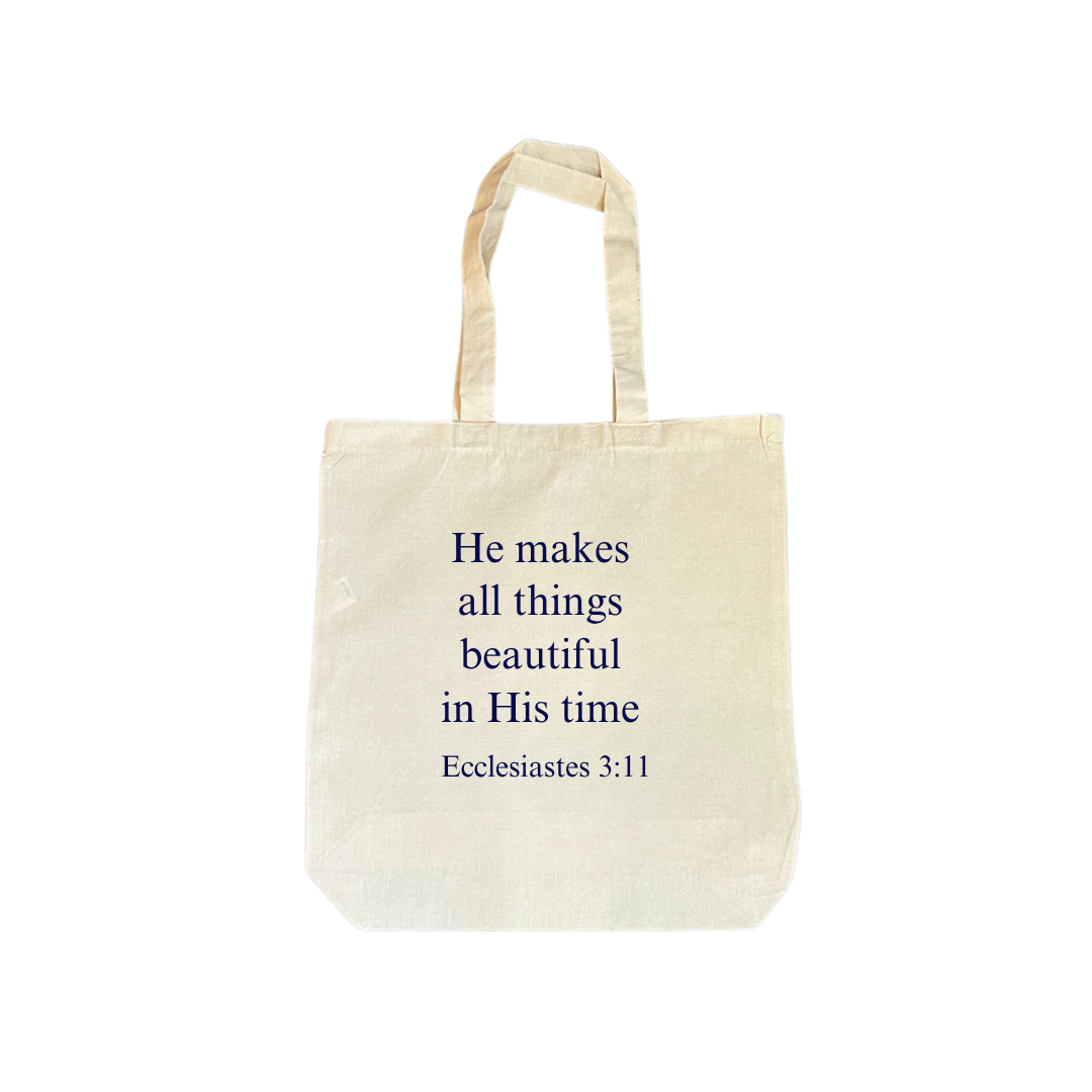 Ecclesiastes 3:11 Sand Tote Bag