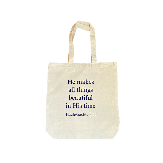 Ecclesiastes 3:11 Sand Tote Bag
