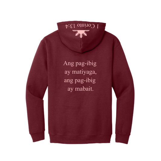 Tagalog Red Woof x Versitude 1 Corinto 13:4 Hoodie