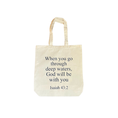 Sand Isaiah 43:2 Tote Bag